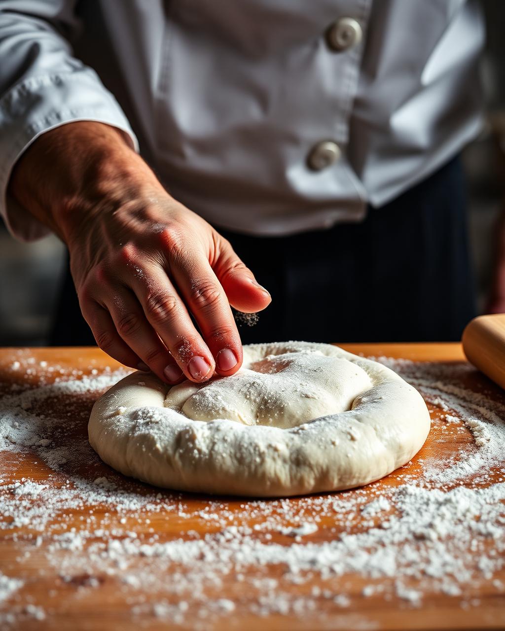 Lo chef di Miseria & Nobiltà prepara l'impasto